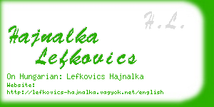 hajnalka lefkovics business card